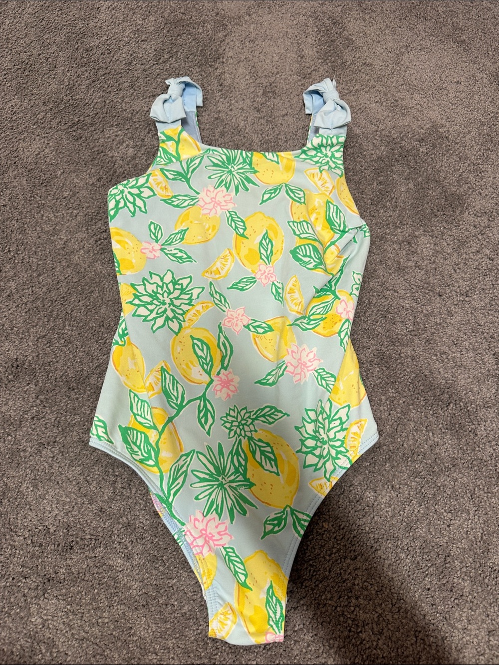 Lilly Pulitzer Pale Blue Lemon-Print One-Piece